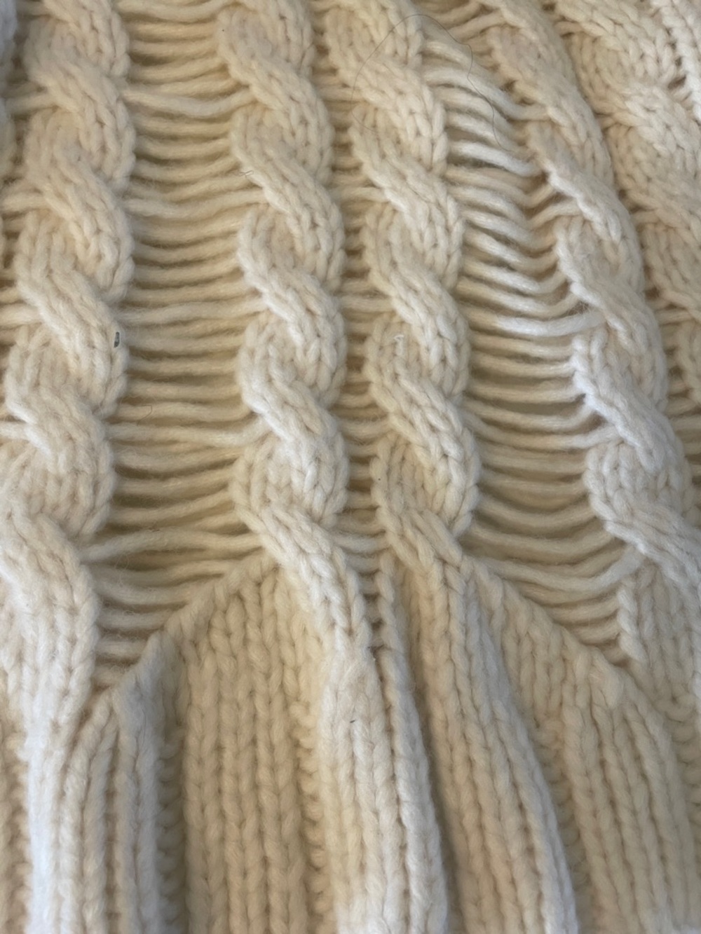 Zara Ivory Open-Stitch Cable Turtleneck Sweater - Picture 3 of 4